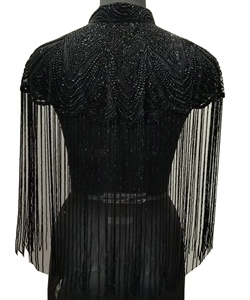 Super Luxury Vintage Embroidery Beaded <b>Sequins</b> <b>Plus</b> <b>Size</b> Poncho Cape <b>Top</b> for Autumn Club Party Wedding - Product Image 3
