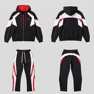 Oversized Acid Wash Hooded Zip <b>up</b> Heavyweight Maternity Sweatsuit Drop Shoulder Baggy Unisex - Product Image 1