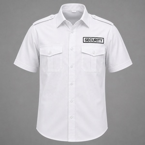 Polo d'été en coton à manches courtes boutonné pour homme - Uniforme <span class=keywords><strong>de</strong></span> sécurité - Product Image 1