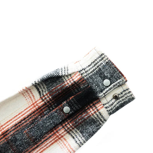 Camisa con Capucha de Corte Holgado con Bordado Personalizado OEM, 100% Algodón Suave, Camisa de Franela Tejida, Camisa Clásica con Capucha a Cuadros - Product Image 3