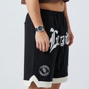 Pantalones Cortos Deportivos de Cintura Alta para Hombre, Tejido Transpirable y de Secado Rápido de Spandex/Poliéster, Cintura Elástica, para Correr y Entrenamientos en el Gimnasio - Product Image 3