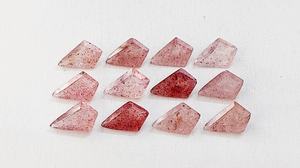 Cuarzo Fresa en Forma de Cometa, Gema Facetada de 11*7 mm, 100% NATURAL, para Joyería, Precio al por Mayor - Product Image 3