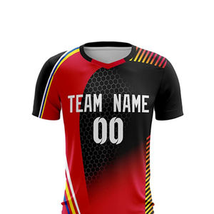Uniforme de Fútbol de Manga Corta con Cuello en V, Transpirable y Antibacterial, de Alta Calidad, con Logotipo Personalizado y Diseño Sublimado - Product Image 4