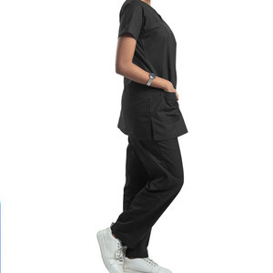 New Design Wholesale Short Sleeve Shirt O Neck Stretchable High Quality Spandex/Polyester/Rayon Heavyweight Men's <b>Scrub</b> Suits - Product Image 6