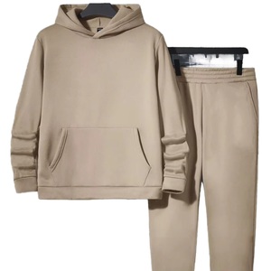 Ensemble de survêtement décontracté pour homme avec logo personnalisé, 2 pièces, vêtements de sport en gros, 100% coton, séchage rapide, respirant - Product Image 1