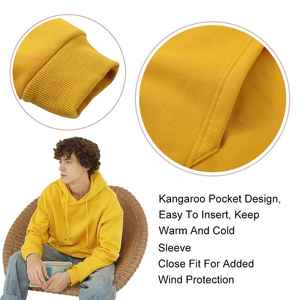 Sweat à capuche premium 1 pièce en molleton épais 500 g/m² avec impression 3D grandes lettres, coupe ample pour l'entraînement - Product Image 4