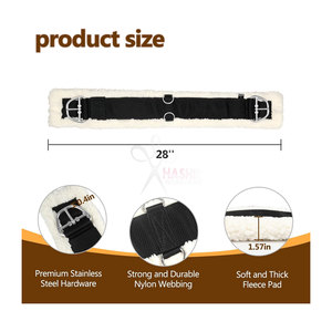 Sangle de Selle Western en Cuir Personnalisable 28" 34" avec Rembourrage Doux en Polaire de 25mm, Sangle en Nylon Antidérapante et Acier Inoxydable - Product Image 3