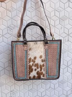 Nouvel Arrivage Sac Fourre-tout en Véritable Cuir de Vache, Sac à Main Élégant en Cuir avec Poils, Sacs Sculptés à la Main pour Femmes, Multi-usages