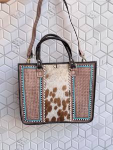 Nouvel Arrivage Sac Fourre-tout en Véritable Peau de Vache, Sac à Main en Cuir Élégant avec Poils, Sacs Sculptés à la Main pour Femme, Multi-usages - Product Image 3