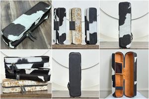 Étui pour fer à friser en cuir de vache véritable 2026, dernier modèle, avec fermeture éclair, résistant à la chaleur, support de voyage occidental, organisateur de rangement - Product Image 3