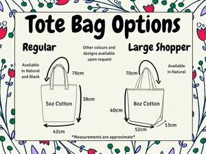 Bolsa de Lona Grande con Bordado Floral y Letras, Asa de Cuerda, Bolsa de Regalo Personalizada con Iniciales para Compras Diarias - Product Image 2