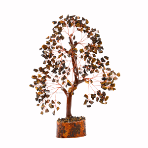 Árbol de la Vida de Cristal de Ojo de Tigre al por Mayor con Alambre de Cobre, Piedras Curativas de Gemas, Árbol de Cristal para Decoración del Hogar - Product Image 1