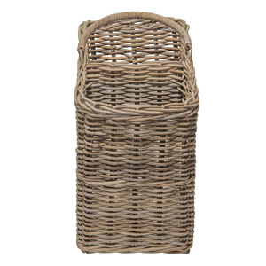 New Design Rattan Stair Basket with Handle Natural Wicker Storage Basket for Staircase Organizer <b>Foldable</b> <b>Step</b> Basket OEM ODM - Product Image 6