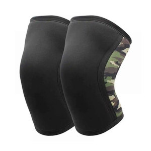 Genouillère de compression élastique pour femme, motif camouflage, en polyester - Product Image 2