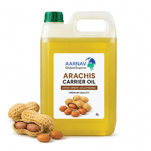 Huile de base d'arachide AARNAV 1000ml 100% pure extra vierge pressée à froid certifiée GMP Qualité supérieure Soin de la peau - Product Image 5