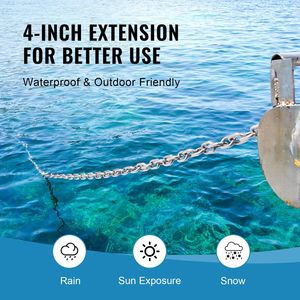 Catena per Ancora di Barca in Acciaio Inossidabile 316 di Grado Marino, 1/4'' x 4', 1700 Lbs WLL/4800 Lbs BS, con Doppio Anello di Bloccaggio - Product Image 5