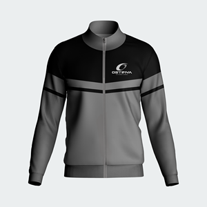 Men's Full Zipper Stand Collar Coated <b>Jacket</b> Outdoor Wear Quick Dry Warm Soft <b>Fleece</b> <b>Lining</b> Front Logo Plain Dyed Lightweight - Product Image 2