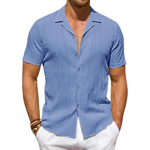 <b>Men</b>’s Short Sleeve Button Down <b>Shirt</b>, Fashion <b>Summer</b> Beach Casual <b>Shirt</b> <b>for</b> Vacation, Travel, Outdoor, and Everyday Wear - Product Image 5