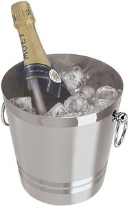 Seau à glace en acier poli, articles de bar de luxe, accessoire de bar haut de gamme, refroidisseur à vin design, seau à glace élégant, refroidisseur à vin moderne - Product Image 6