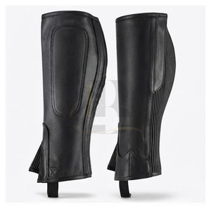 Protectores de piernas de cuero para montar a caballo, ajustables, estilo western, para jinetes y equitación al aire libre. - Product Image 2