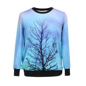 เสื้อสเวตเชิ้ตคอกลมแบบยูนิเซ็กซ์ สีชมพู-ม่วง ลายต้นไม้ ทรงปกติ สวมใส่สบาย ผลิตจากผ้าถักโพลีเอสเตอร์ เหมาะสำหรับใส่ในฤดูใบไม้ร่วง - Product Image 4