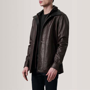 Highest Demanding <b>Men's</b> Wear Clothing fashion Leather <b>Jackets</b> Customer Demanding Cow Hide <b>Sheepskin</b> Leathers <b>Jacket</b> - Product Image 3