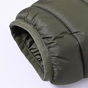 Veste matelassée d'hiver de qualité supérieure unisexe, veste à capuche brillante matelassée avec col montant, 100% nylon, imperméable et coupe-vent - Product Image 4