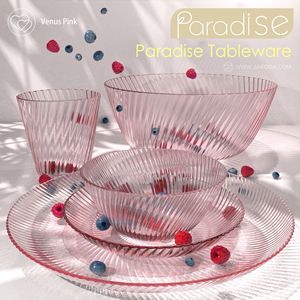 Vaisselle à texture optique fabriquée à Taïwan, édition Wonderland - Tasses, bols, assiettes - Bleu Thetis - Product Image 5