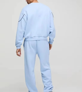 Men's Plus Size Tracksuit <b>Jogging</b> Set Top Bottom Sport Sweat <b>Suit</b> Casual Trousers Breathable 100% Cotton - Product Image 3