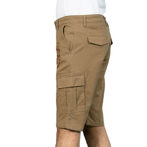Shorts cargo kaki pour homme, taille mi-haute, en coton, style bermuda, décontractés, avec plusieurs poches, tissu respirant - Product Image 4