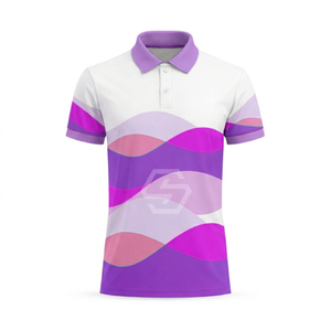 Packs de polos de golf personnalisés unisexes à sublimation, design imprimé, anti-plis, séchage rapide - Product Image 3