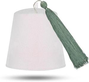 หมวกเฟซแบบธรรมดาของสมาคมเมสัน - ทำจากขนสัตว์สีน้ำตาลแดง พร้อมพู่หลากสี วัสดุคุณภาพพรีเมียม ขนสัตว์แท้ 100% - Product Image 4