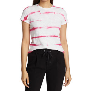 T-shirt d'entraînement personnalisé pour femme, imprimé tie-dye, respirant, idéal pour l'été, fabriqué en usine, en promotion, à bon prix - Product Image 3