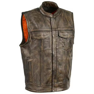 Chaleco de Cuero para Motocicleta de Carreras, Talla XL, Personalizado, Transpirable, Impermeable, Resistente al Viento, Moderno, Sin Mangas, para Adultos - Product Image 2