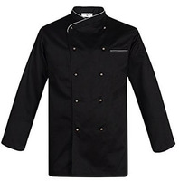 HARAZ Nouvelle Conception Super Qualité Écologique Respirant Anti-plis Sergé de Coton Logo Personnalisé Uniforme de Chef Homme pour Hôtels et Restaurants