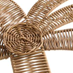 Tapisserie murale en feuilles de palmier en rotin, style tropical naturel, à suspendre pour salon et chambre, espaces esthétiques côtiers - Product Image 2