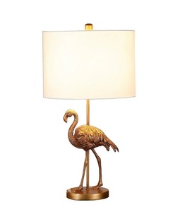 Lámpara de mesa Flamingo, lámpara de pájaro, lámpara de flamenco dorada, lámpara decorativa con base de animal, lámpara novedosa, iluminación artística, lámpara escultural - Product Image 6