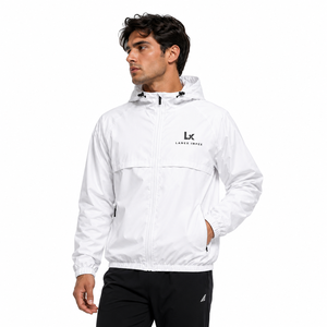 Custom Men’s <b>Lightweight</b> Windbreaker <b>Jacket</b> Waterproof Breathable Hooded Outdoor <b>Running</b> Hiking Sports <b>Jacket</b> OEM ODM Logo Print - Product Image 3
