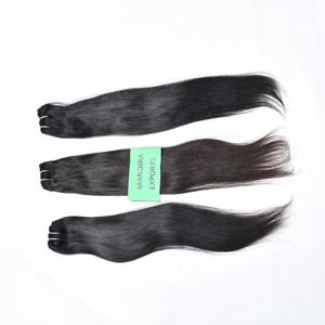 Extensiones de Cabello Humano Liso de Doble Trama Premium Remy Indio, Color Negro, Cabello Virgen Natural de Templo, Cabello Brasileño - Product Image 4