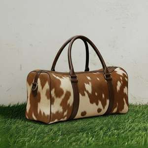 Sac de voyage en cuir véritable fait main, léger, avec fermeture éclair, style vintage, grand format, unisexe - Product Image 3