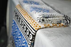 <b>Luxury</b> 100% Cotton Hand Block Print Throw <b>Blanket</b> for Home Decor for Living Room Use-Wholesale Product - Product Image 2