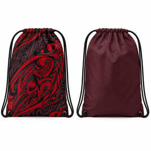 Sac à dos en toile avec cordon de serrage, motif personnage de dessin animé, couleur beige et marron, pour usage décontracté - Product Image 4