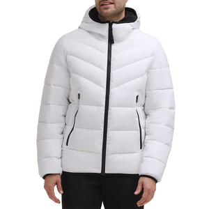 Custom Men's Coated Outdoor Puffer <b>Jackets</b> Stand Collar <b>Winter</b> Hooded Zipper Outerwear Camouflage Pattern Pockets High Street - Product Image 2
