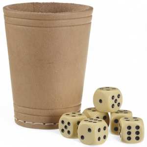 Gobelets à dés en cuir PU faits à la main, écologiques, modernes et luxueux pour les fêtes et la table - Product Image 1