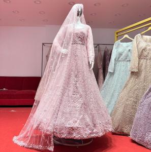 Taaj bit lấy cảm hứng từ ánh sáng màu lehenga với công việc nặng tay tinh tế lạ mắt và công việc đá jarkan đẹp - Product Image 3