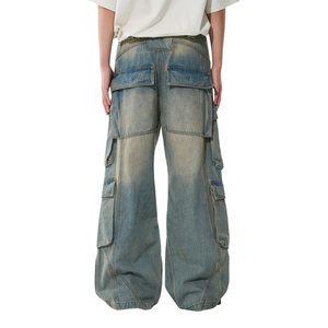 Pantalones Cargo para Hombre, Estilo Vintage, Lavados, Holgados, Talla Grande, Personalizados - Product Image 2