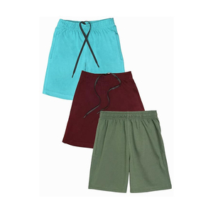 Shorts Bermuda en Coton Rose pour Enfants, Taille Mi-Haute Élastique, Couleur Unie, Tissé Respirant, Style Décontracté - Product Image 5