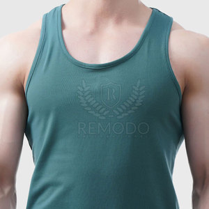 Prix de gros, design personnalisé, débardeurs de fitness pour hommes, séchage rapide, polyester/coton, col rond, été - Product Image 5