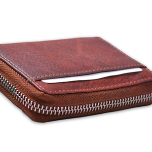 Tarjetero de cuero genuino con cremallera para hombre, billetera genuina, el mejor regalo para hombre, monedero de cuero de grano completo - Product Image 3