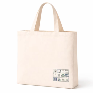 AMANI 300gsm Heavy Cotton <b>Canvas</b> <b>Tote</b> Bag Long Handle Open Closure Reusable Eco Shopping Bag Custom logo for Pattern Durable - Product Image 1